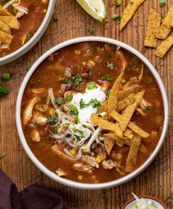 homemade chicken tortilla soup