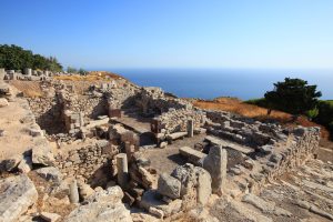 Part,Of,The,Ancient,Thira,Ruins,At,The,Peak,Of