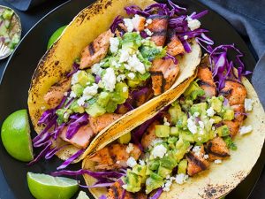 Salmon Taacos with Tangy Mango Salsa