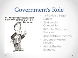 Role of Government and Policy in Economic